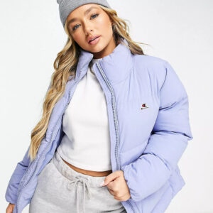Small Logo Puffer Jacket In Blue